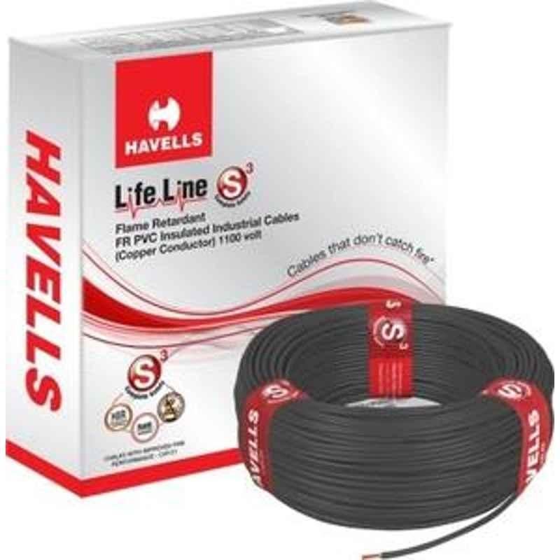 HavellsLifeLine 0.75 Sq. mmLength 90m FR PVC Insulated Cable Black