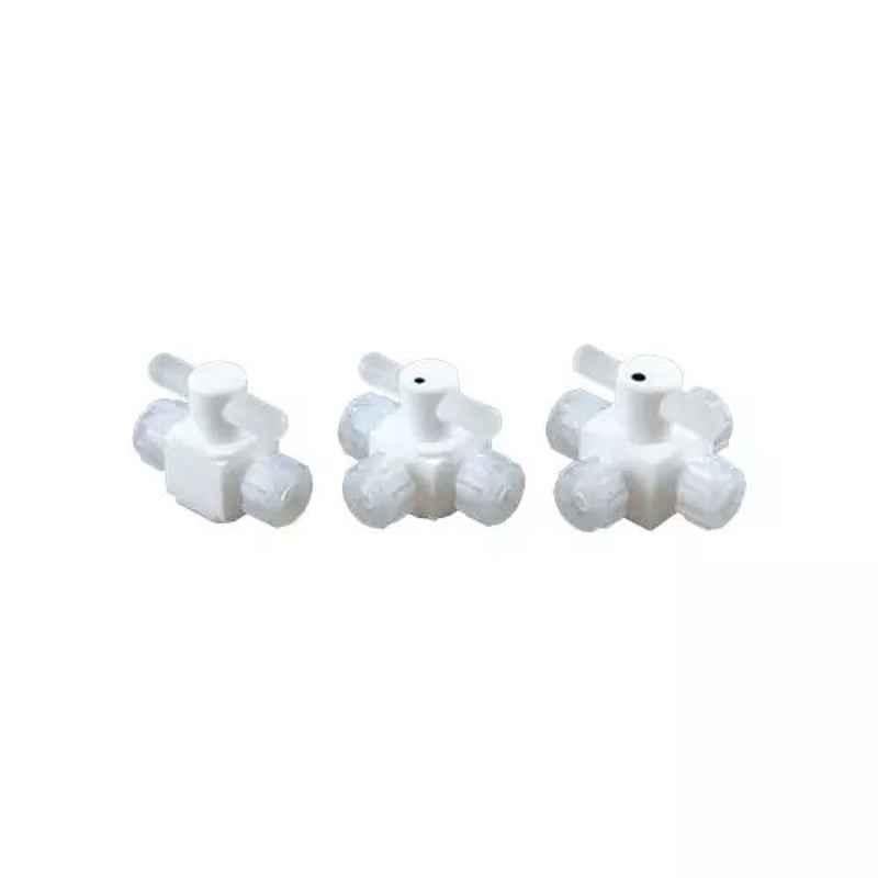 Lab Plus Press Fit Valve Four-Way 6 mm, LP-2562