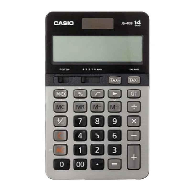 Casio JS-40B Grey & Black 14 Digit Office Calculator