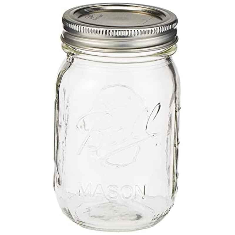Ball Mason 16 Oz Glass Transparent Jars, 61000 (Pack of 12)