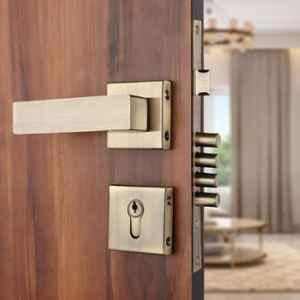 VIN KRAFT 60mm Stainless Steel Antique Brass Mortise Door Lock Handle Set with 3 Keys, ML103-ROSE-OSK-AB