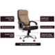 MRC Maze Brown & Cream Leather & Suede High Back Revolving Office Chair