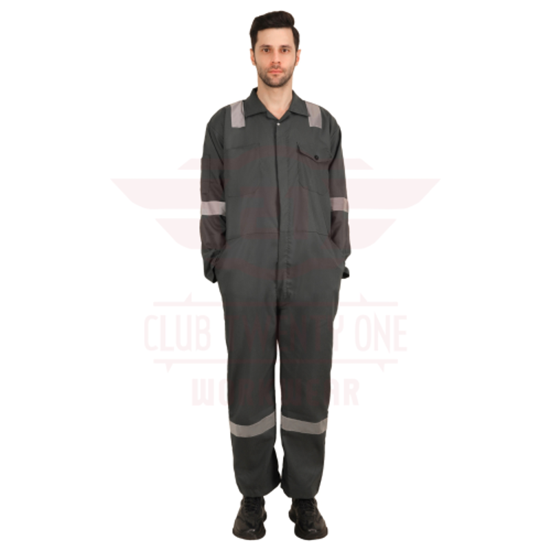 Club Twenty One Workwear Poly-Cot Cotton & Polyester Olive Green Safety Coverall, 2017, Size: L
