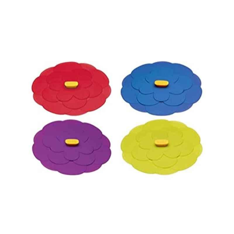 Kitchencraft Colourworks 804660 125ml Silicone Multicolour Drink Cover with Lid
