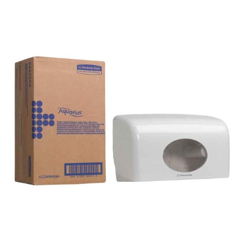 Kimberly Clark Aquarius White Small Double Roll Toilet Paper Dispenser, 6992