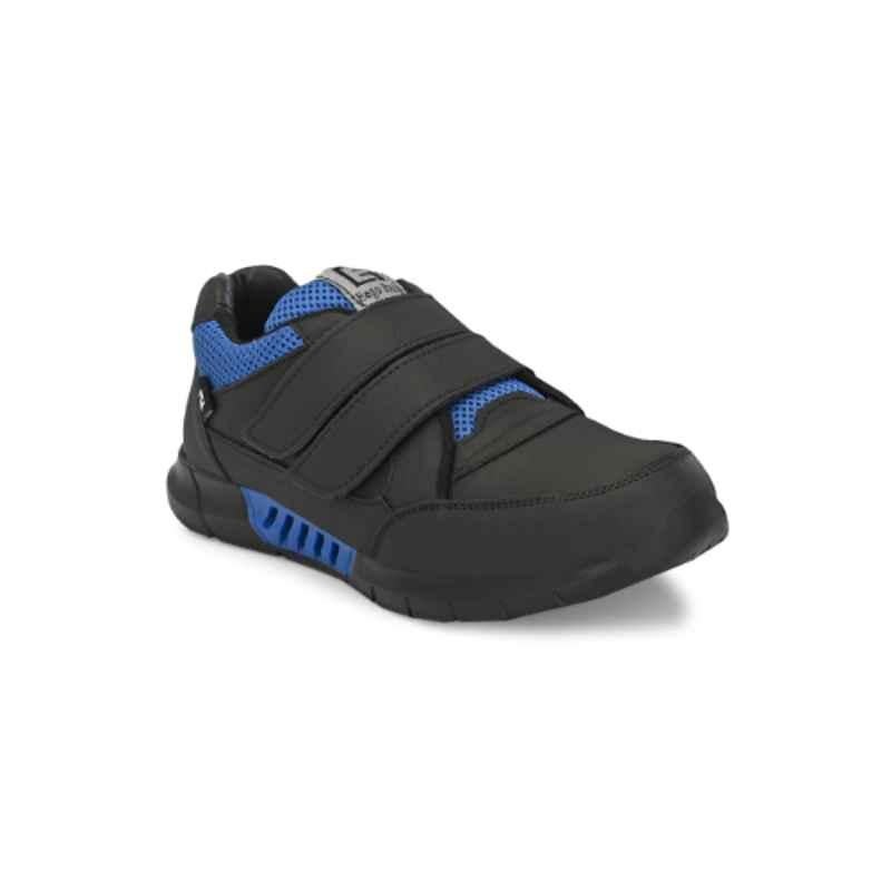 Eego Italy Leather Steel Toe Black & Blue Work Safety Shoes, Size: 10, WW-95
