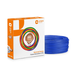 Orient Diamond 4 Sqmm Blue PVC Insulated Copper Conductor Flame Retardant Wire, 711FRC5BL0400D, Size: 90 m