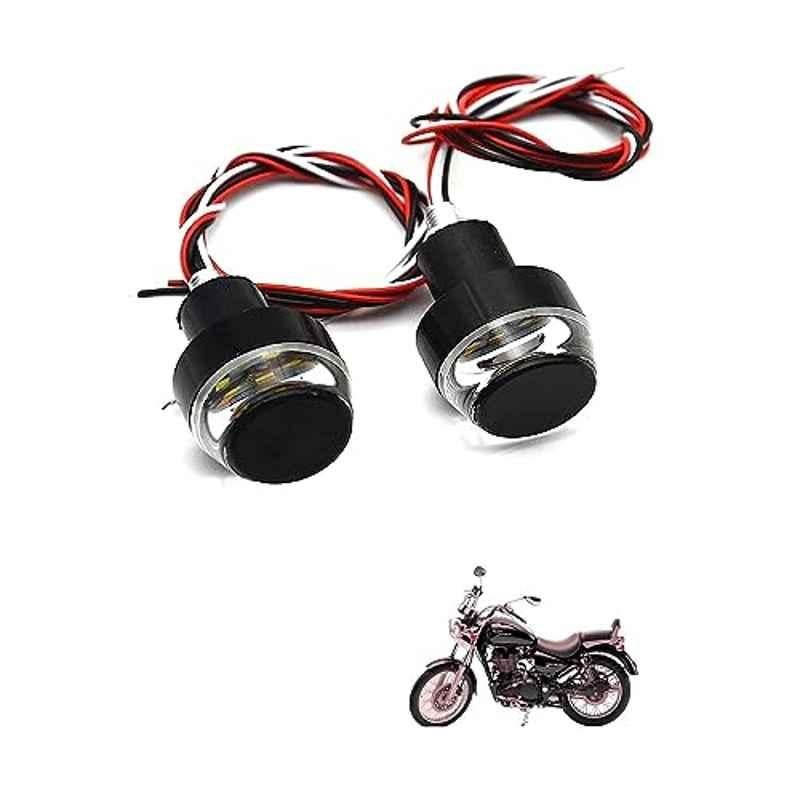 Kozdiko 2 Pcs Dual Colour Motorcycle LED Indicator Turn Signal Handle Bar Light Set for Royal Enfield Thunder Bird 500