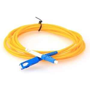 Mak World 5m SC/PC-LC/PC Yellow 9/125 Single Mode Simplex Optical Fiber Patch Cable