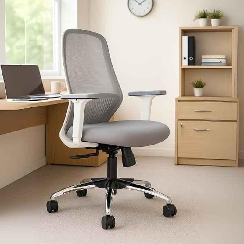 Havai Off Comfy Luna Mesh Medium Back White Ergonomic Chair