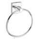 Aligarian Stainless Steel Chrome Finish Wall Mounted Round Square Base Solid Towel Ring (Pack of 2)