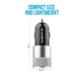Ambrane ACC-74 12W 2.4A Black & Silver Car Charger with Fast Charging