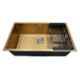 Crocodile 32x20x10 inch Stainless Steel Satin Finish Golden Single Bowl Kitchen Sink