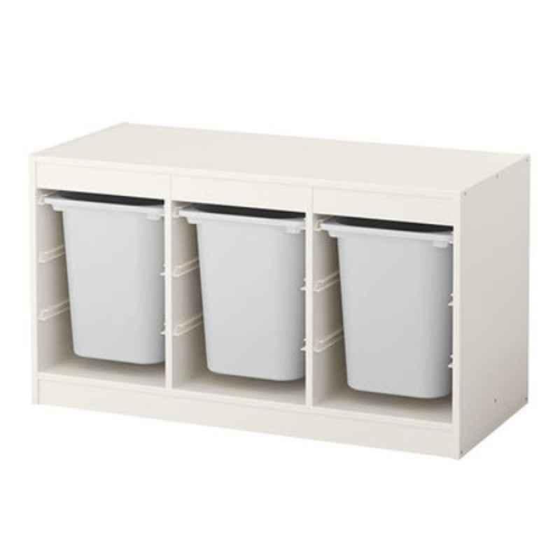 Trofast 99x44x56cm White Storage Combination with Boxes, 3289456125650