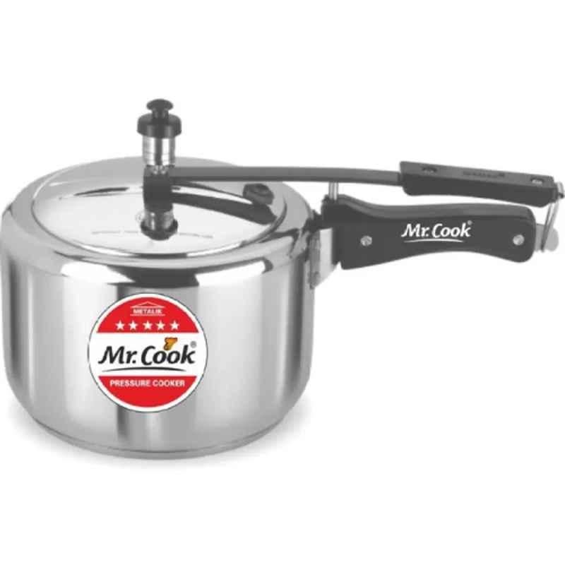 Mr Cook Nu Age 5L Stainless Steel Silver Induction Bottom Pressure Cooker