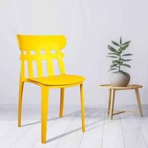 Rose Aux Yellow Medium Back Plastic Chair