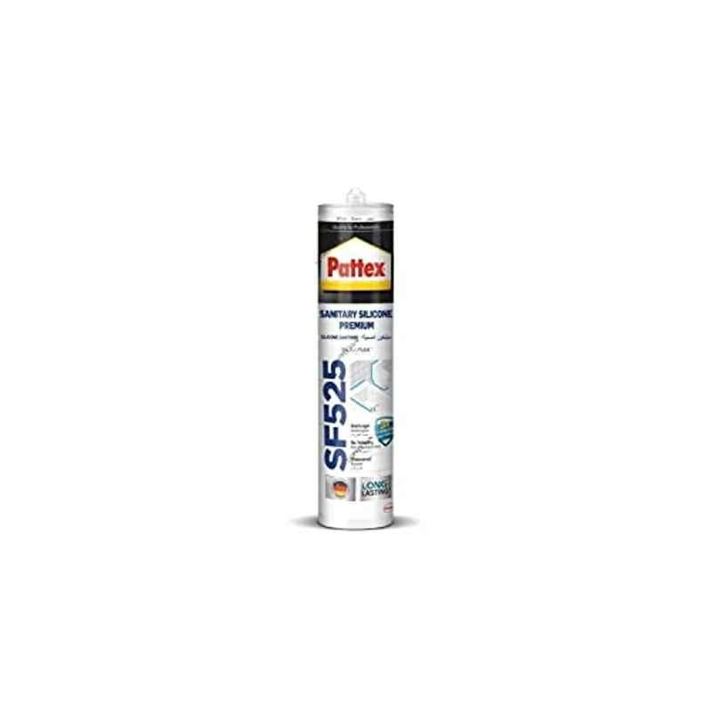 Pattex 280ml Silicone White Sanitary Sealant, SF525