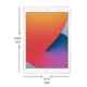 Apple iPad 8th Gen 10.2 inch 32GB Gold Wi-Fi Tablet, MYLC2HN/A