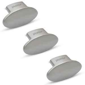 Plantex Knobs for Drawer/Small Drawer Knobs/Knobs for Cabinets/Pull-Push Knobs for Kitchen/Bedroom Drawer (Pack of 3) Oval, Matte