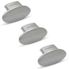 Plantex Knobs for Drawer/Small Drawer Knobs/Knobs for Cabinets/Pull-Push Knobs for Kitchen/Bedroom Drawer (Pack of 3) Oval, Matte