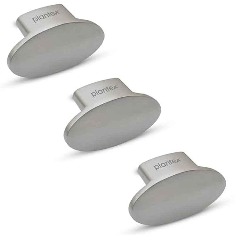 Plantex Knobs for Drawer/Small Drawer Knobs/Knobs for Cabinets/Pull-Push Knobs for Kitchen/Bedroom Drawer (Pack of 3) Oval, Matte