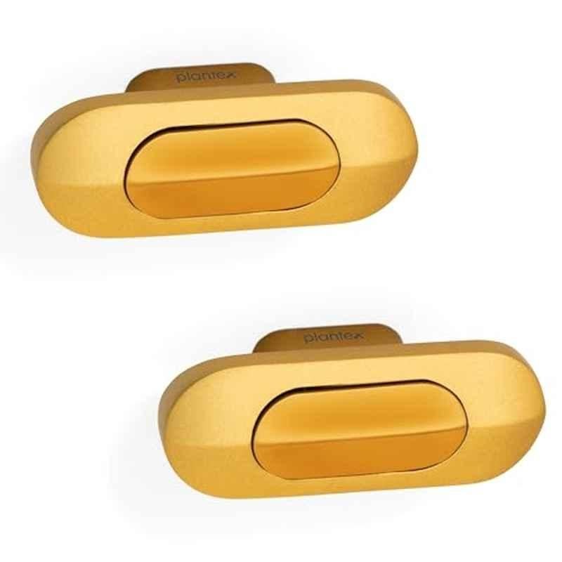Plantex Knobs for Drawer/Drawer Knobs/Oval Knob for Cabinets/Drawer Handle/Pull-Push Knob for Kitchen/Bedroom Drawers (Pack of 2) SH-432, Gold & Gold Matte