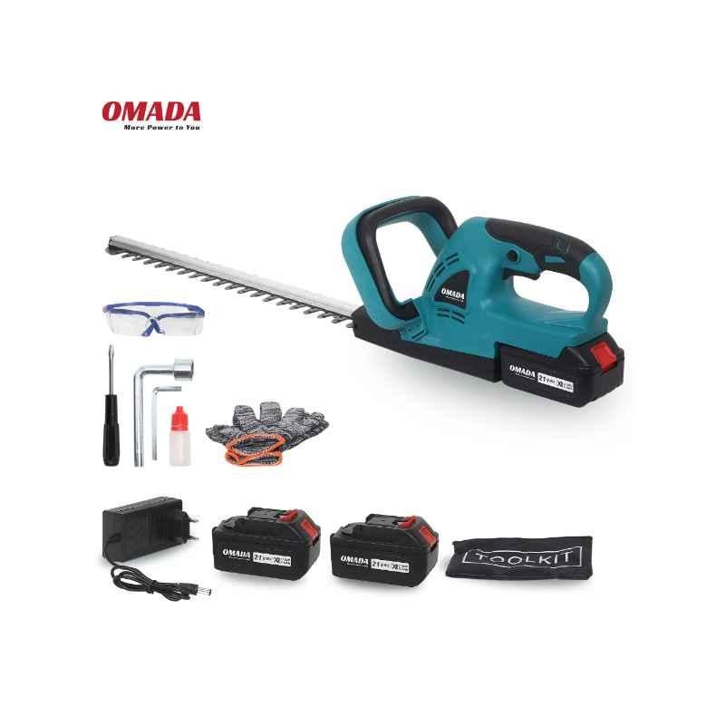 Omada OMD-00042 Portable 21V High Performance Hedge Trimmers with Double Reciprocating Cutting Blade