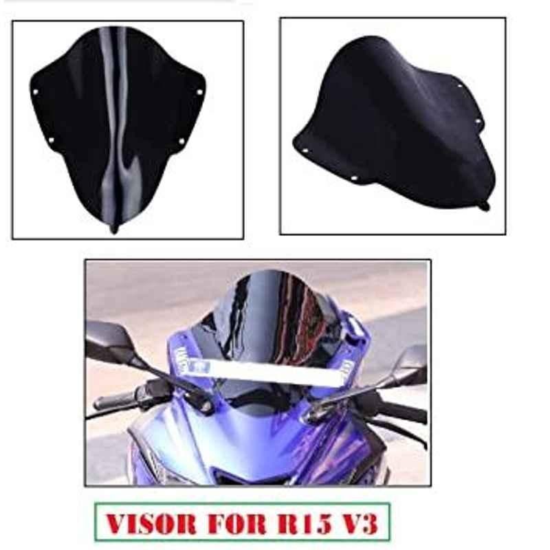 AOW Visor Glass for Yamaha R15 V3 (Black) B-100