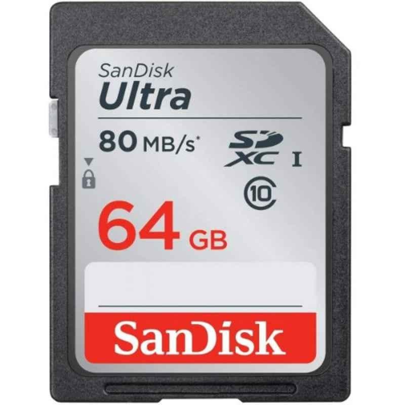 SanDisk Ultra 64GB SDHC Class 10 UHS-I Memory Card, SDSDUNC-064G-GN6IN