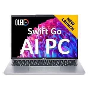 Acer Swift Go 14 SFG14-73T Pure Silver Laptop with Intel Ultra 5 125H/16GB/512GB/Windows 11 Home/Intel ARC & 14 inch FHD OLED Display, NX.J2BSI.002