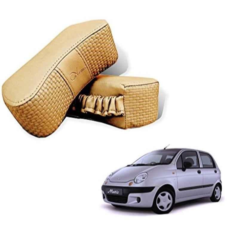Kozdiko 2 Pcs Memory Foam Beige Neck Rest Cushion Pillow Set for Daewoo Matiz