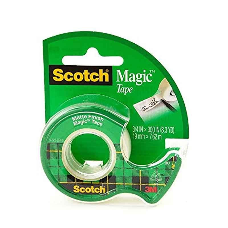 Scotch 3/4x300 inch Magic Tape with Plastic Dispenser, 105