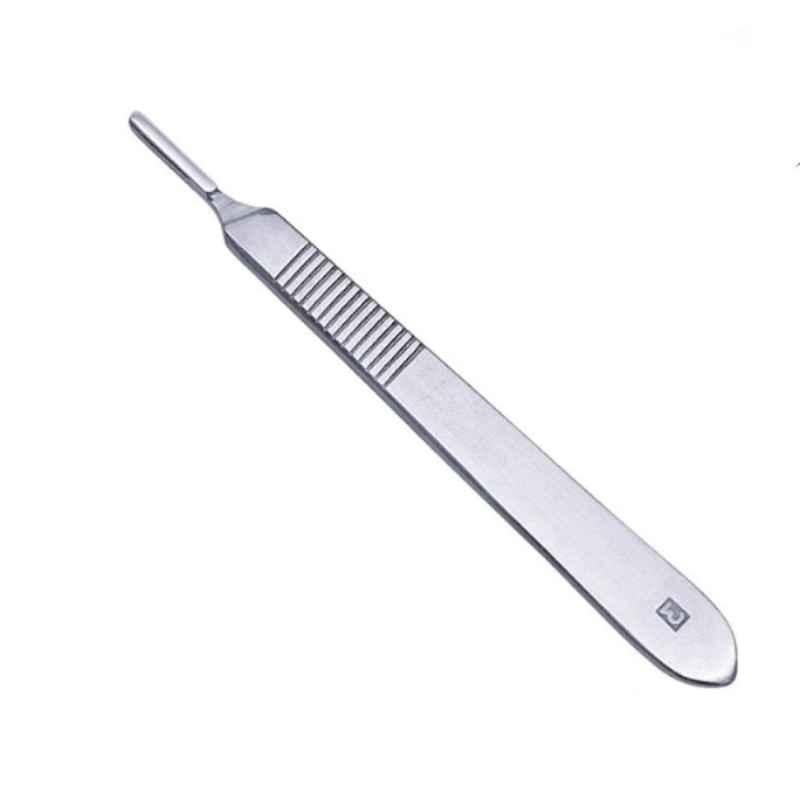 Otica Stainless Steel Silk Matte Satin Finish Scalpel Handle for Surgical Blade, Size: 3