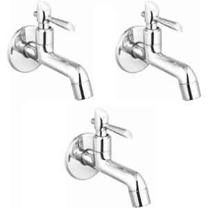 Prestige Croma Brass Chrome Finish Long Body Bib Tap (Pack of 3)