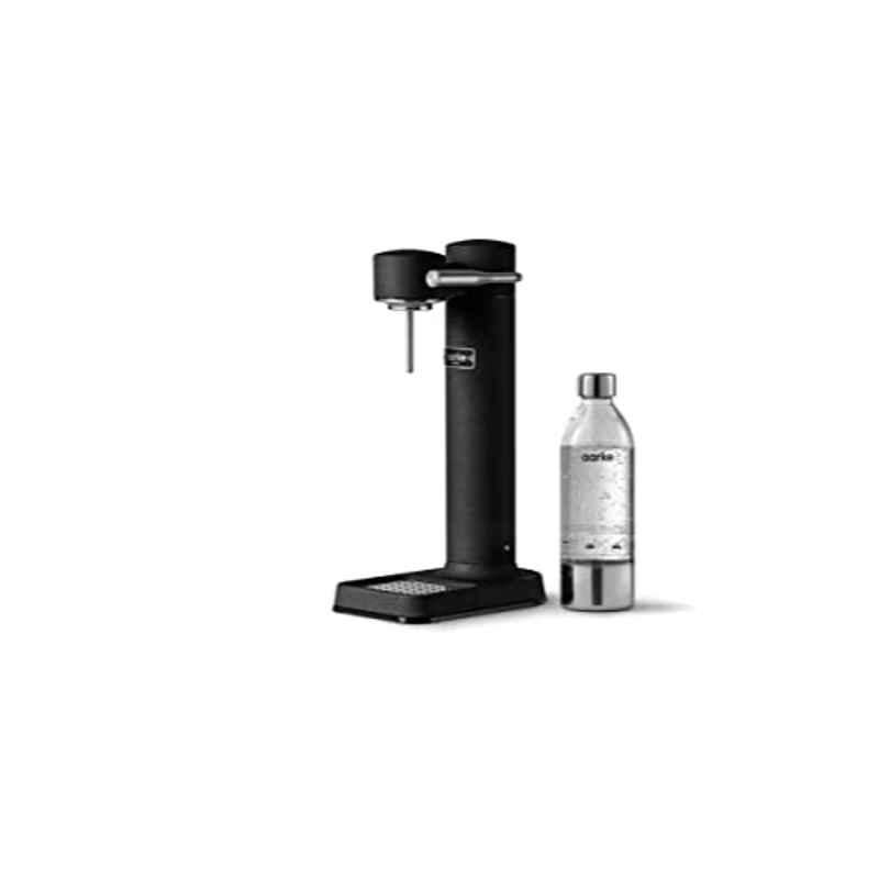 Aarke Carbonator III Stainless Steel Matte Black Sparkling & Seltzer Water Maker with 1L PET Bottle, AAC3-BLACK