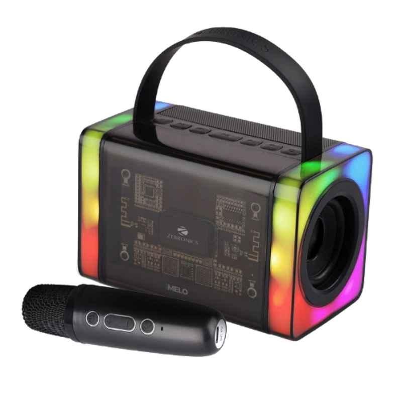 Zebronics Melo 15W Black Portable Bluetooth Speaker with 5 RGB Modes & TWS Function, PSPK 24