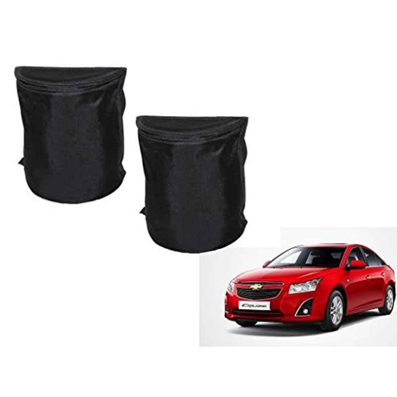 Kozdiko 2 Pcs Black Semi Cylindrical Car Dustbin Set for Chevrolet Cruze