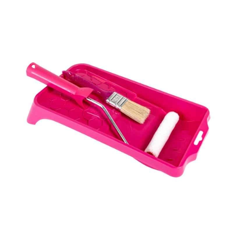 Beorol Pink Spring Mini Brush Roller Set, PINKSET (Pack of 3)
