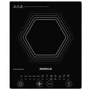 Havells EVO COOK PB-12 1200W Glass Ceramic Black Induction Cooktop with Push Button Control, GHCICEHK120