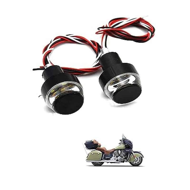 Kozdiko 2 Pcs Dual Colour Motorcycle LED Indicator Turn Signal Handle Bar Light Set for Indian X Road Master