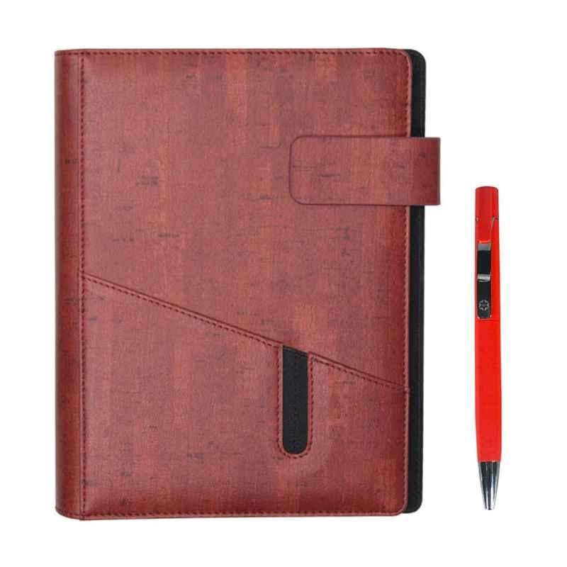 Stolt Whiz PU Leather Maroon Cover Business Diary with Pen