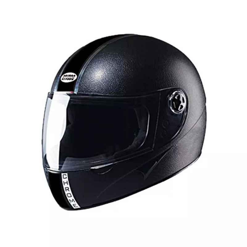 Studds Chrome Economy Expanded Polystyrene Black Full Face Full Face Helmet, Size: Large
