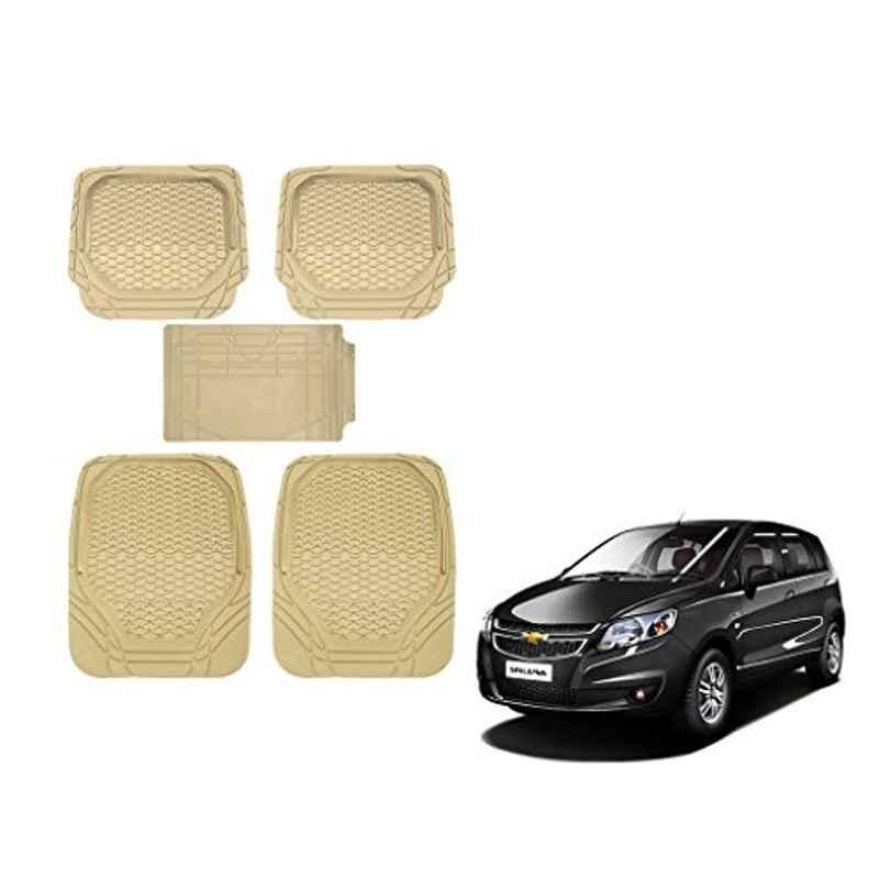 Kozdiko 5 Pcs 8855TW Beige Car Foot Mat Set for Chevrolet UVA, koz_40202