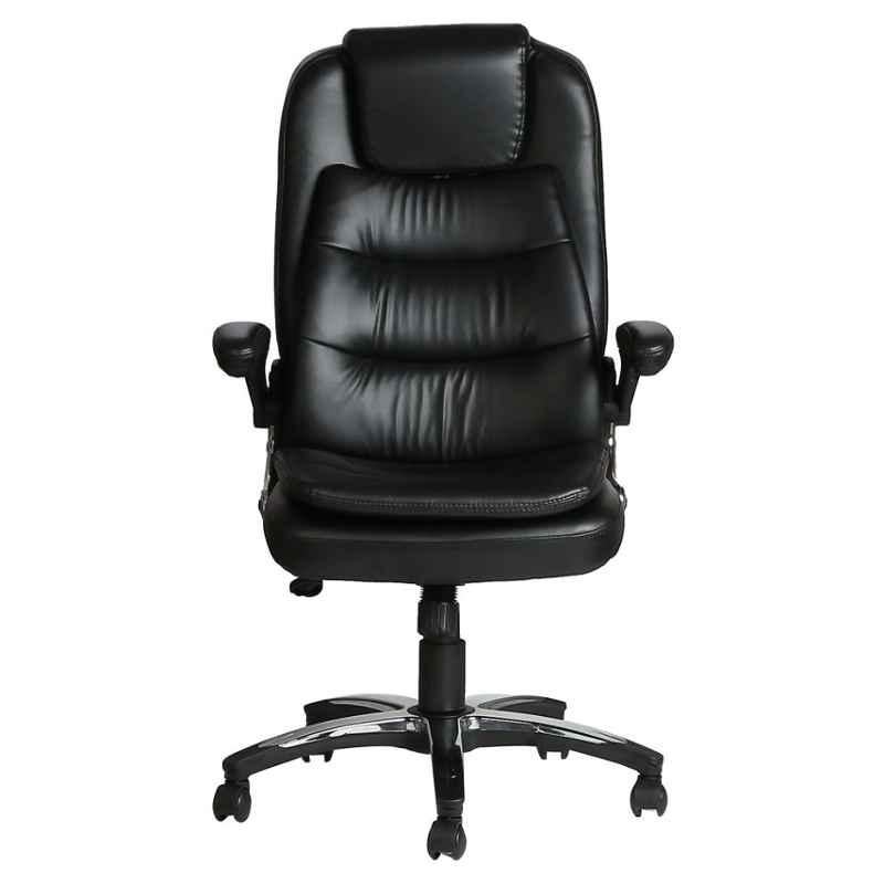 Chair Garage PU Leatherette Black Adjustable Height Office Chair with Back Support, CG149