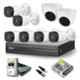 Dahua 2 Pcs 2MP Dome CCTV Security Camera, 6 Pcs 2MP Bullet Camera, 8 Channel XVR, Power Adaptor & 1TB Surveillance Hard Disc Kit