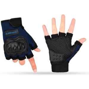 AllExtreme Probiker EXO2GV28 Blue Anti-Skid & Breathable Half Finger Bike Riding Gloves for Motorcycle Cycling Climbing Mountaineering Hiking, Size: M