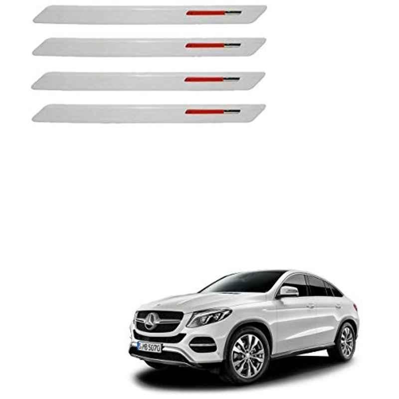 Kozdiko 4 Pcs White & Red Designer Car Bumper Protector Set for Mercedes Benz NA
