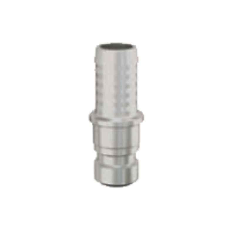 Ludecke ESSCIG13SS 13mm Single Shut-off Hose Barb Quick Connect Coupling with Plug