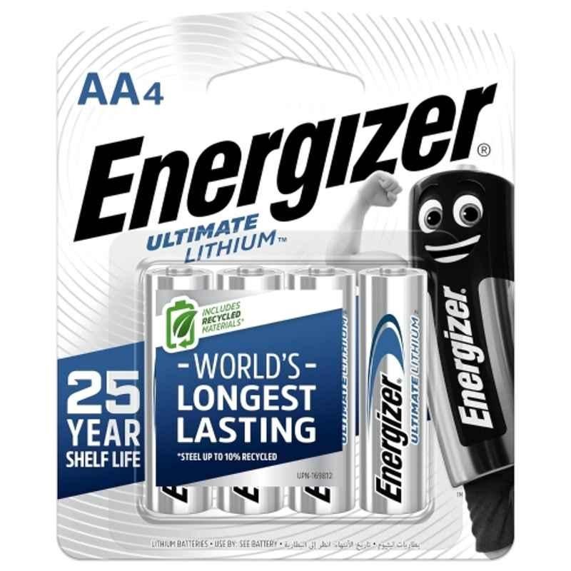 Energizer Ultimate 1.5V Lithium Battery Cell, 3099BR (Pack of 4)