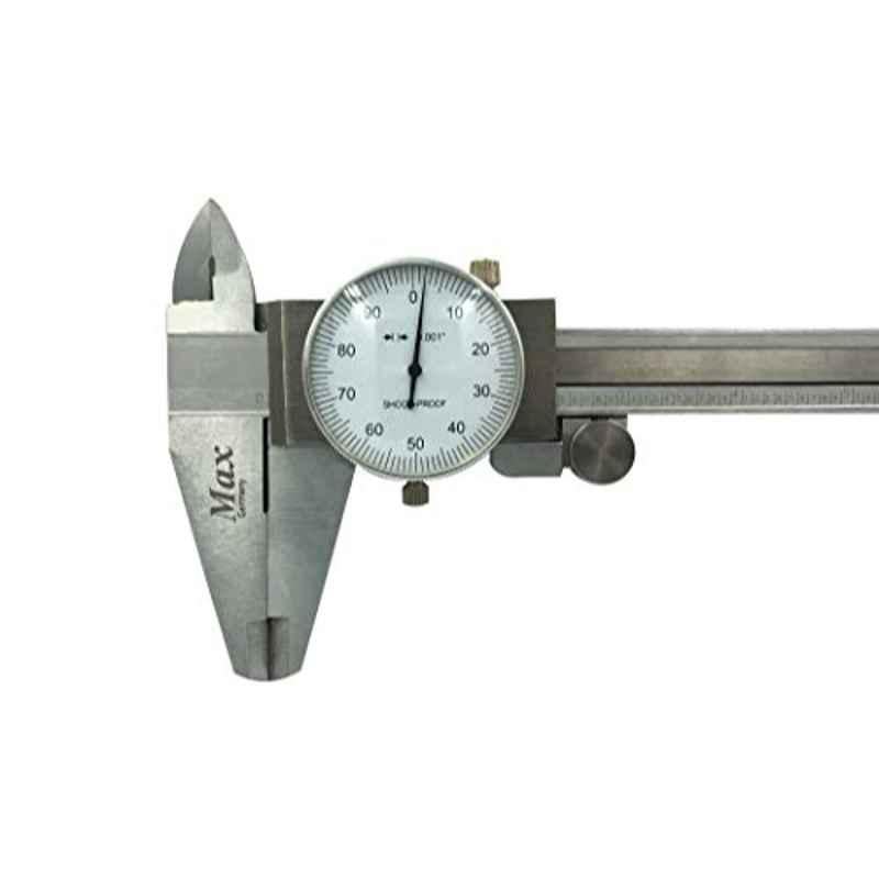 Max Germany 6 inch Stainless Steel Manual Vernier Caliper with Dial